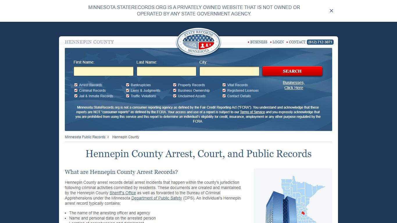 Hennepin County Arrest, Court, and Public Records